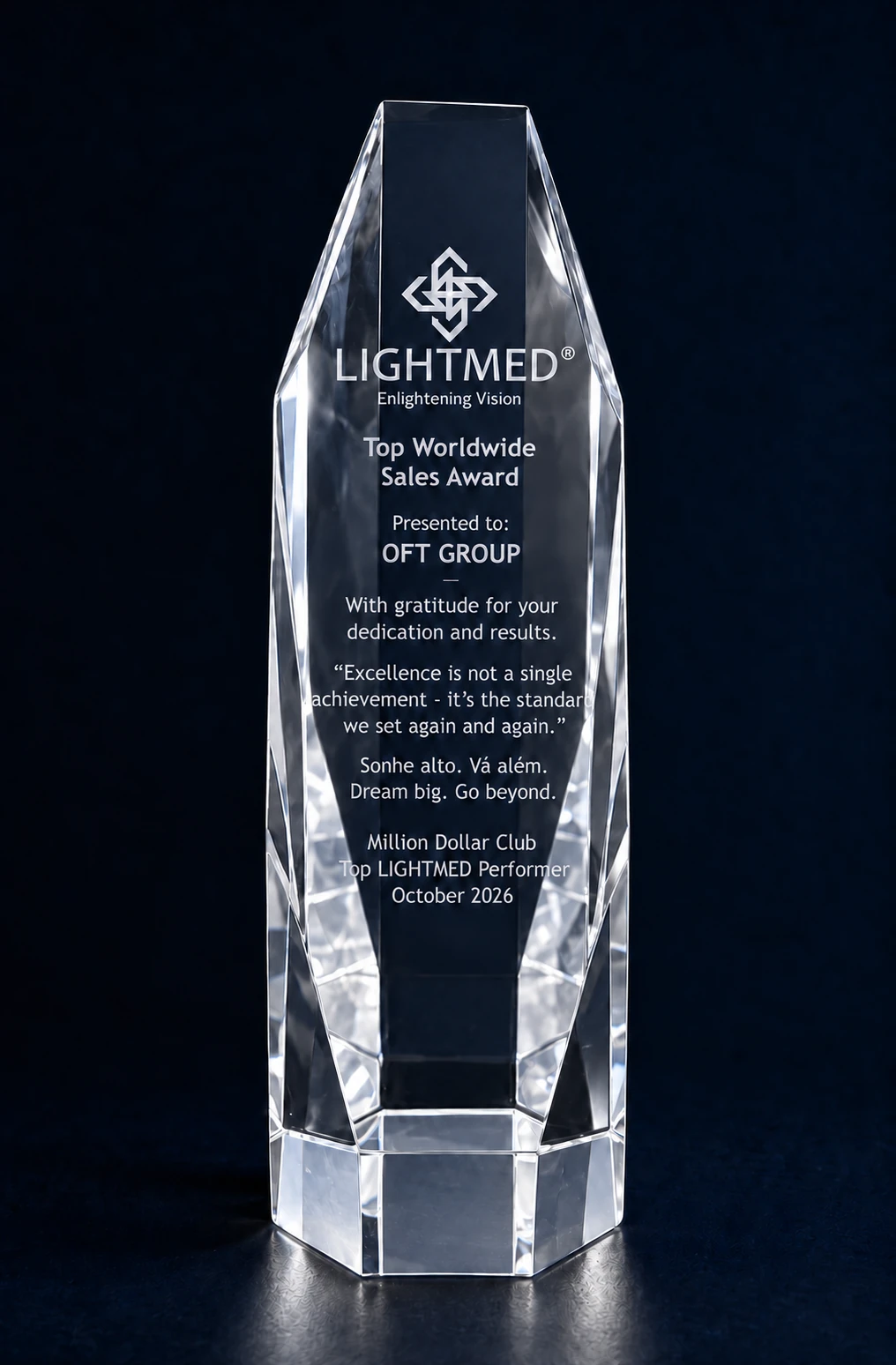 Troféu Lightmed Top Worldwide Sales Award 2026